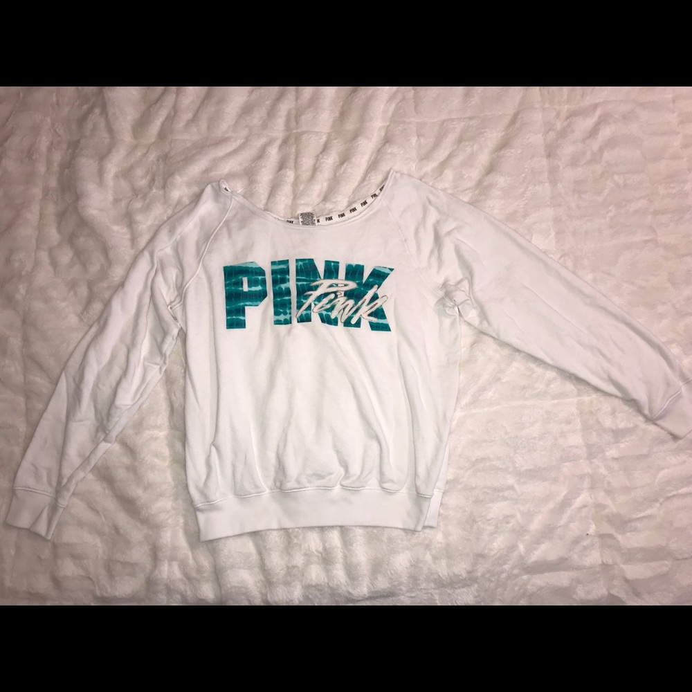 VS PINK Off the Shoulder Sweatshirt